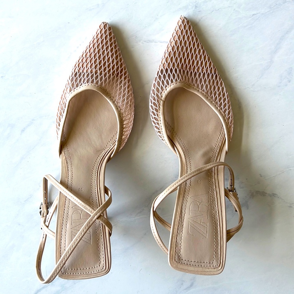 Zara nude heel with straps